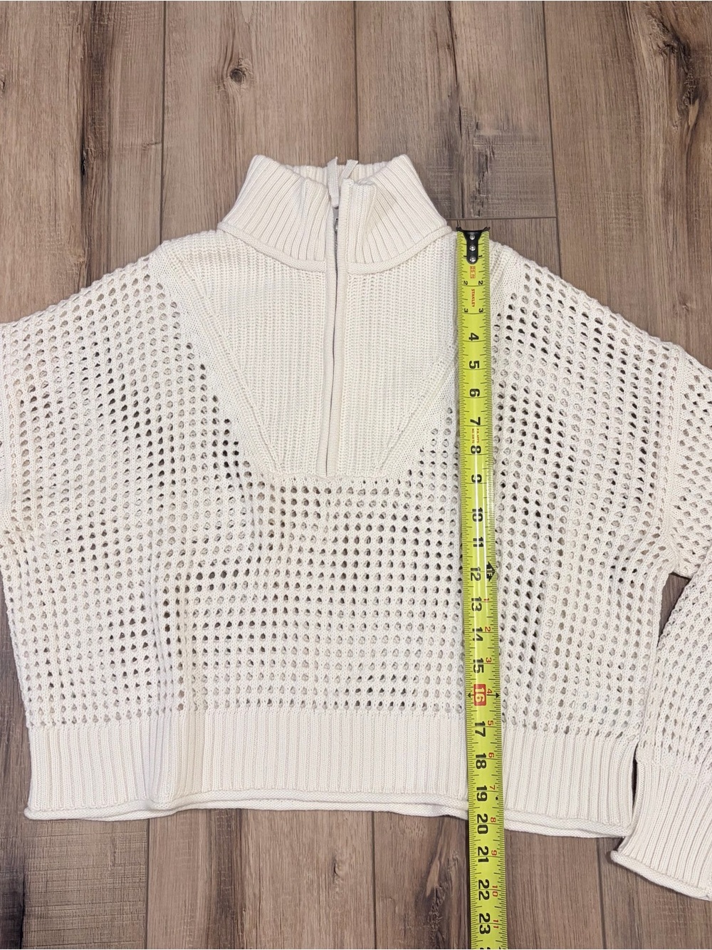 Aerie Coastal Grandmacore Oversized Quarter Zip Sweater S Preppy Hamptons Luxe - Picture 7 of 8